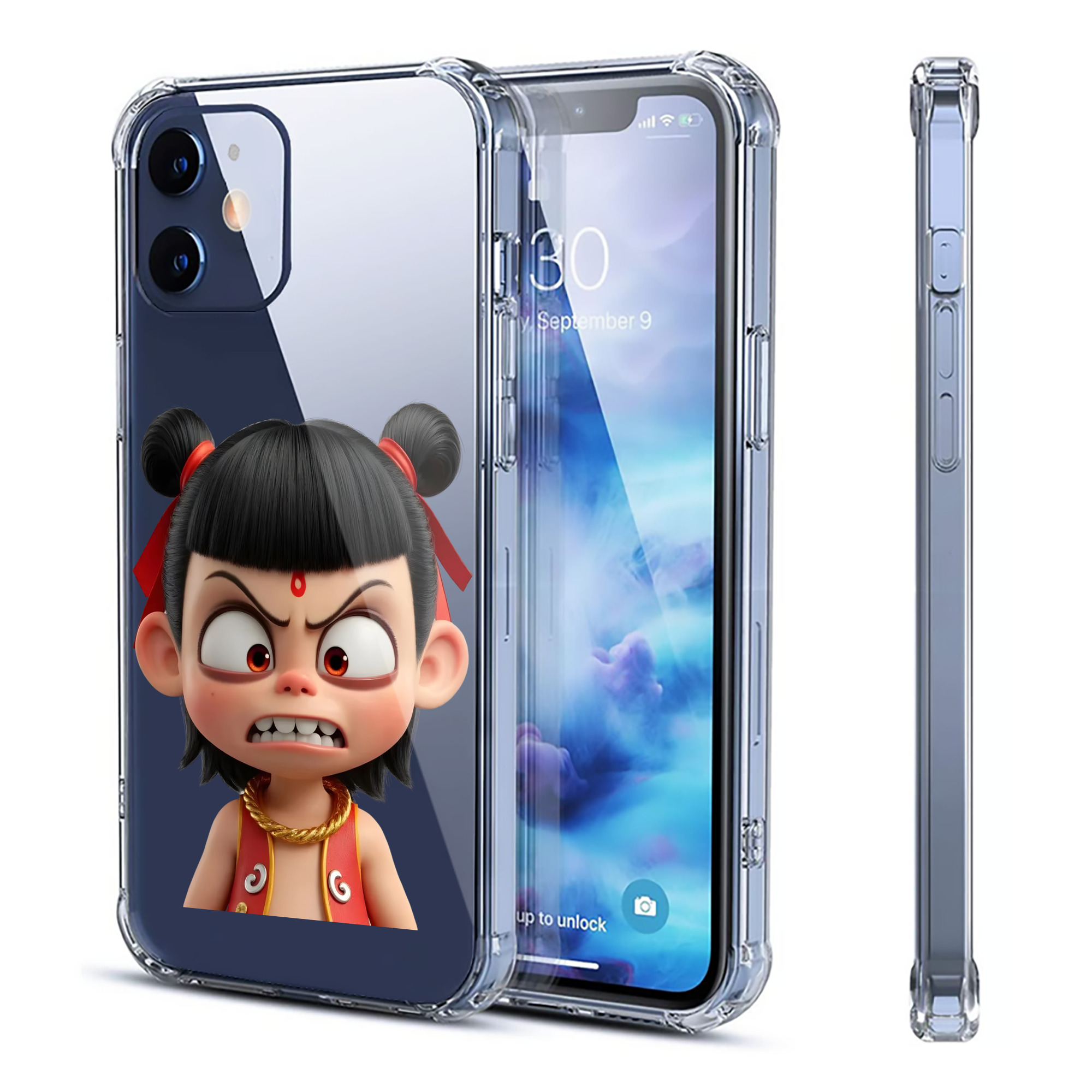 （画像用） Ne Zha 2 ナタ 魔童の大暴れ 【iPhone 12シリーズ対応】透明スマホケース（クリアソフトケース）